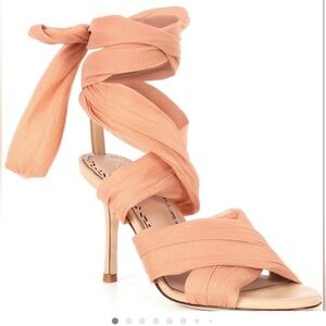 Muse Peach Wrap-Around Heels